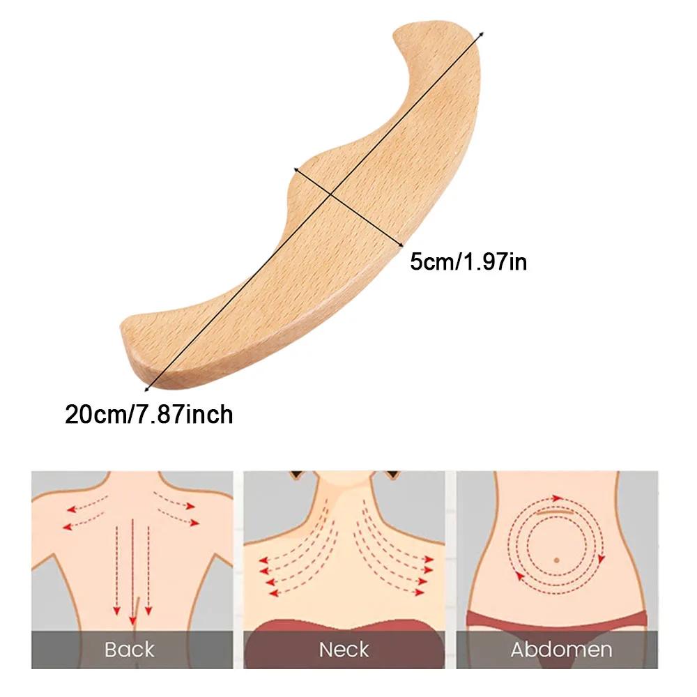 Wood Trigger Point Massage Gua Sha Tool Professional Lymphatic Drainage Tools Wood Therapy Massage Tools for Back Leg Hand Face