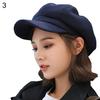 British Style Felt Solid Color Wide Brim Women Beret Winter Warm Peaked Cap Hat