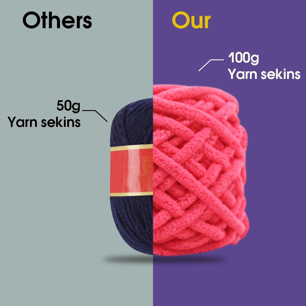 100g Soft Knitting Yarn Hand-knitting Thread Scarves Beanie Hat Cap Hand-knitted Crocheting Yarns DIY Craft Needlework Accessory