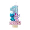 Adorable Cartoon Two-Color Number Birthday Cake Candles for Party Decorations