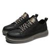 New Men's Leather Casual Shoes Fashion Waterproof Men Working Shoes Non-Slip Thick Soled Vulcanized Shoes Designer Men Sneakers
