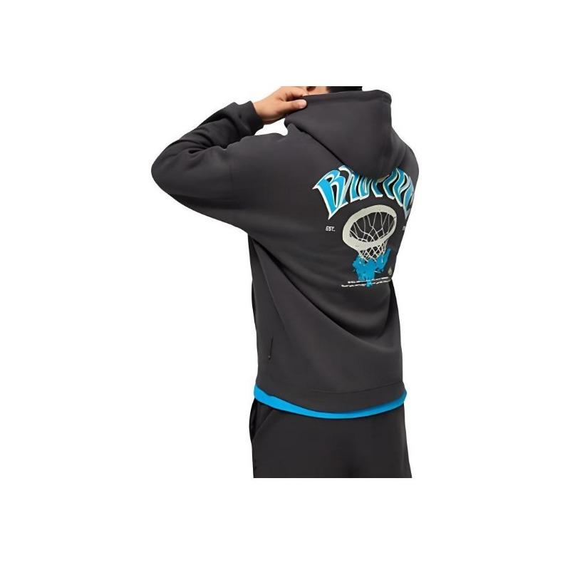 Li Ning Basketball Series Pullover Hoodie Long Sleeve Sweatshirt Men Hoodies Dark-Gray AWDU085-7