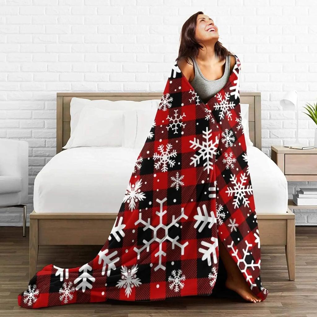 Christmas Blanket Ultra-Soft Micro Fleece Lightweight Blanket Sofa Comfort Warm Flannel Throw Blankets for Couch Bed Living Room