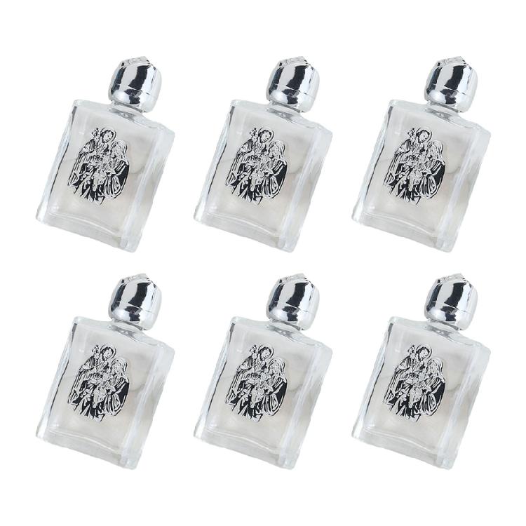 6Pack Reuses Holier Water Bottles with Secures seal Lid Travel Friendly Catholic Church Supplies Durability Glass Holders
