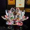 Kristall Lotus Blume Figurine Home Hochzeit Dekoration Glas Handwerk Sammlung Briefbeschwerer Tisch Ornamente Souvenir Geschenke