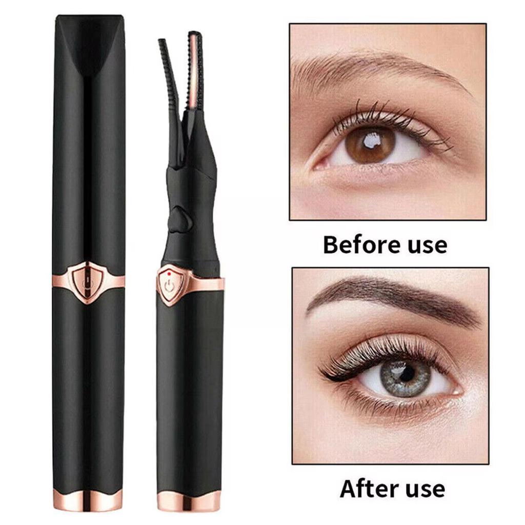 USB Electric Eyelash Curler Fast and Natural Heating High Low Temperature Control for 48H and Lasting Maintenance Cosmetic Tool