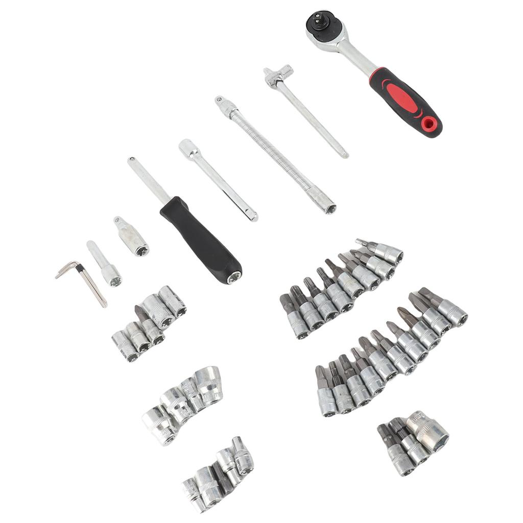 46PCS Vehicle Repair Ratchet Screwdriver Tool Complete Polished   for Motorcycle   Electric Bikes