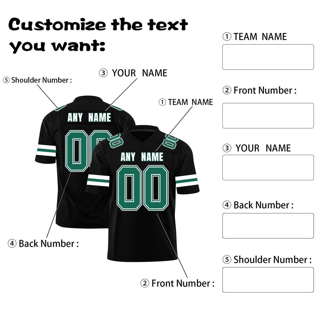 Custom Football Jerseys Personalized Printed Team Name & Number Sports Uniform For Men Women Youth