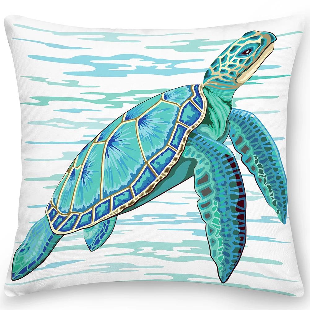 

Чехол для подушки Starfish Square Cushion Ocean World Sofa Home Decor 40x40cm
