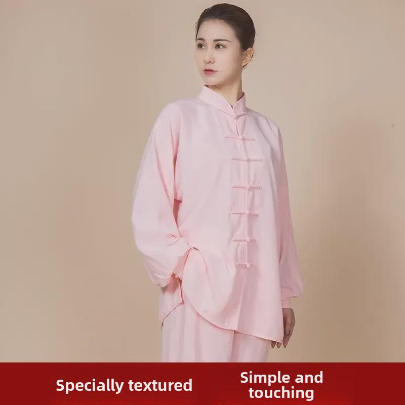 Xiaoheshan Men's & Women's Spring/Autumn Tai Chi Martial Arts Cotton-Linen Clothing for Middle-Aged & Elderly