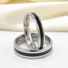 Men Women Black Band Ring Titanium Stainless Steel Fashion Jewelry Lover Gift
