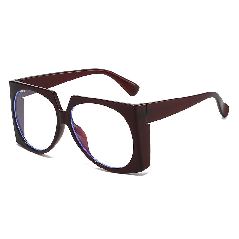New fashionable square simple contrasting color large frame sunglasses ins trendy personality versatile street shot sunscreen sunglasses