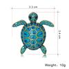 Elegant Rhinestone Turtle Brooches For Women Classic Unique Personality Animal Tortoise Enamel Brooch Pins Party Jewelry Gift