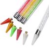 Pic à Strass à Cire pour Ongles Stylo à Points Stylo à Cire Double Pointe pour Strass Pointe Outil d'Art pour Ongles Cristal & Pierre Précieuse pour Manucure DIY