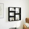 Wall Cabinet Black 80x15x80 cm Particleboard