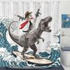 Funny Cat Shower Curtain Fun Animal In Bathtub With Fish Cloth Fabric Shower Curtain Hilarious Pet Bathroom Decor Set With Hooks