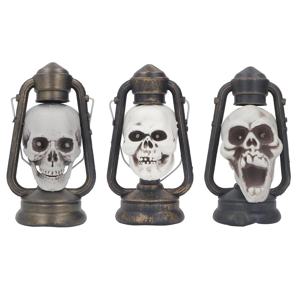 Skull Lantern Halloween Party LED Skull Lamp Hanging Light Decoration Props for Haunted House Bar