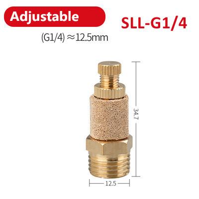 Pneumatic Exhaust Muffler Silencer M5 1/8 1/4 3/8 1/2 3/4 BSP Male Thread For Air Noise Brass Adjustable Long Short BSL SLM SLL