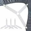 Bed Sheet Holder Adjustable Elastic 12 Clips Fixed Holder Mattress Clip Fasteners Cover Blankets Grippers Fixing Non-Slip Strap