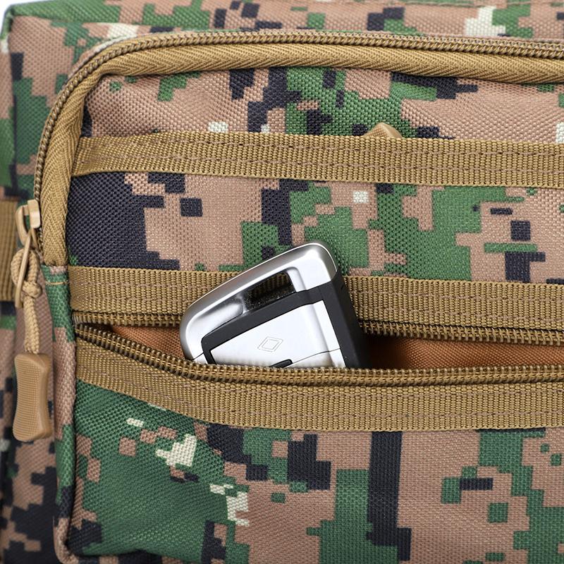 Outdoor Tactical Waist Bag Water-repellent Wear-resistant Men's Chest Bag Multi-layer Storage Commuter Shoulder Crossbody Bag