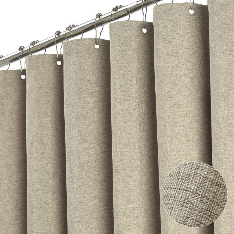 

Handun Linen-Look Shower Curtain