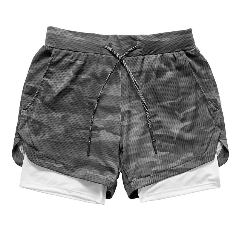 Herren Schnelltrocknende Doppellagige Sportshorts - Sommer Laufen, Basketball & Training