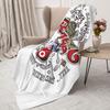 Custom 3D Print Motorcycle Ride Route 66 Blankets Comfortable Flannel Winter US Numbered Highways Throw Blanket Home Bedroom
