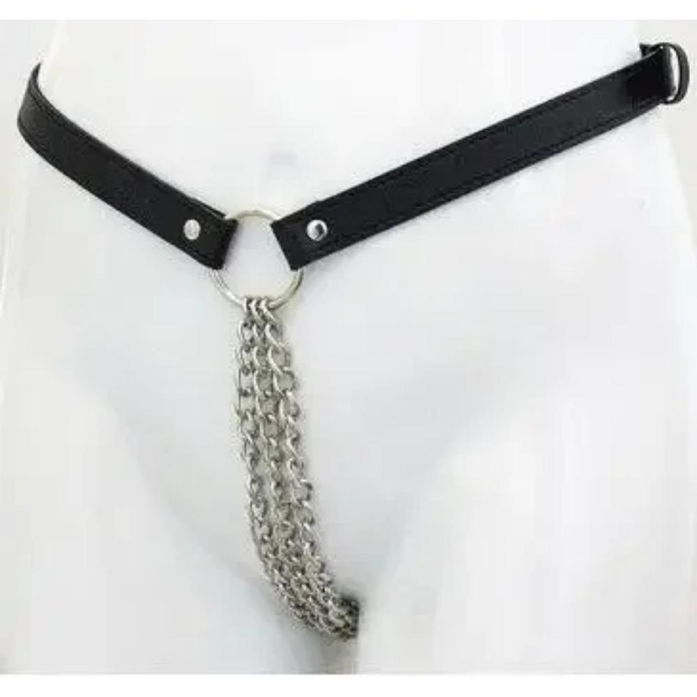 PU Leather Male Chastity Pants Cage Belt Device Sex Toys Underwear Lock Adult Erotic Penis Rings Penis Bondage Adult Products