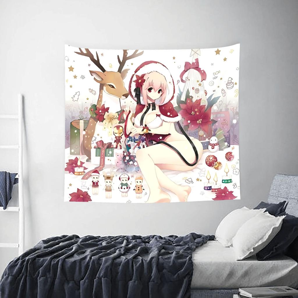 Cutecore Super Sonico Tapestry Room decoration Home Decoration Tapestry Decor Accessories Cute Room Decor
