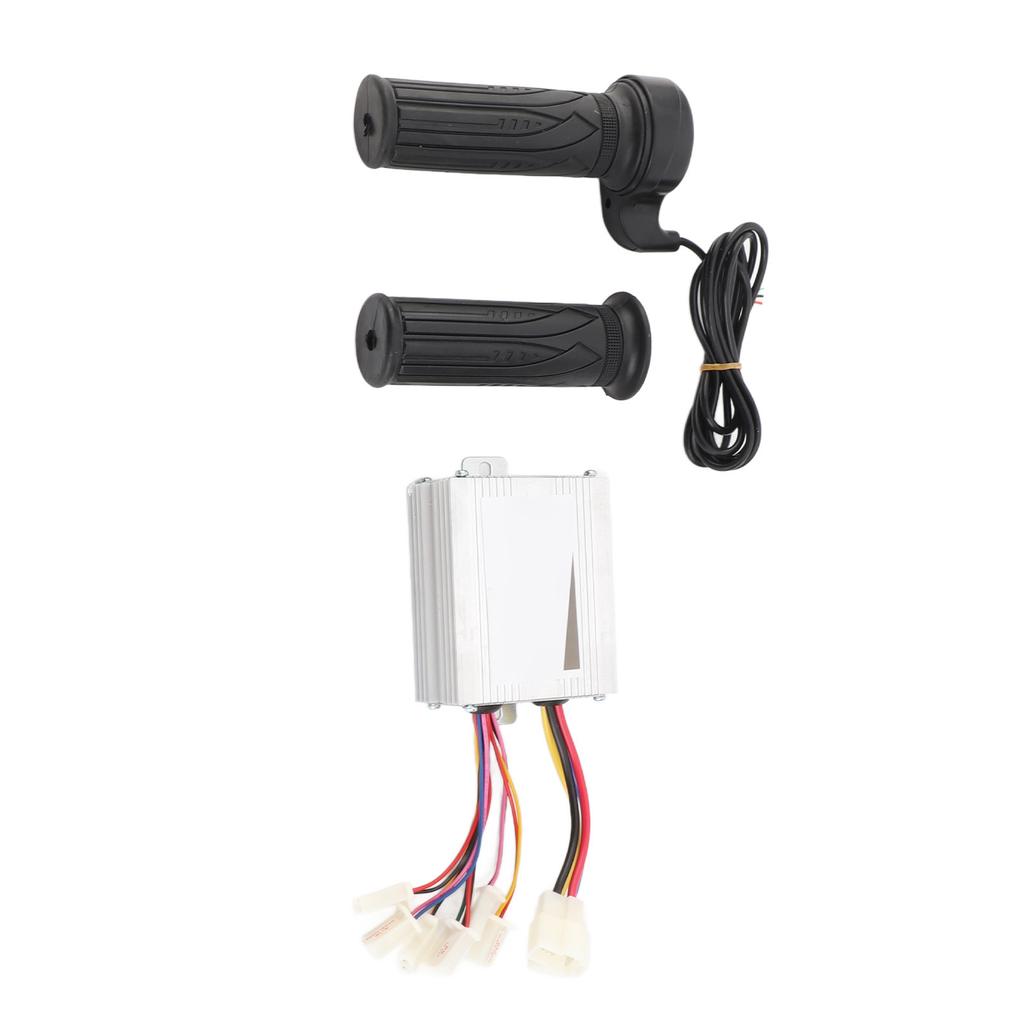 12V 500W Brush Speed Motor Controller with Throttle Grip Undervoltage Protection for Motorcycle Electric Bike Scooter