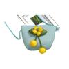 Girl Handmade Woven Straw Bag Summer Coin Purse Flower Storage Basket Zipper Photo Props Crossbody Handbag