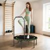 40" Foldable Fitness Trampoline Rebounder with Handle, Green