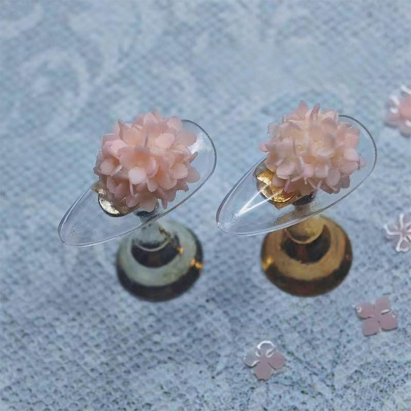 Hydrangea 3D High Transparency Nail Carving Mold Diy Design Silicone Petal Soft Stamping Plates Manicure Art Mold Decor Tools