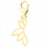 Gold Pendant Carabiner With Leaf Openwork Plant Openwork Silver 925