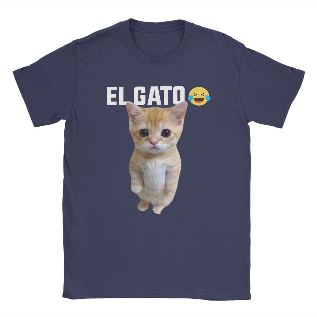 El Gato Meme Sad Crying Cat Munchkin Kitty Meme TShirt Summer Cotton T Shirts For Man Tshirt Short Sleeves Y2K Retro Clothing