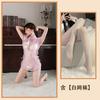 Sexy Underwear Mesh Perspective Stand-up Collar Cheongsam Sexy Embroidery Split Fork Temptation Pajamas Hot Free Set
