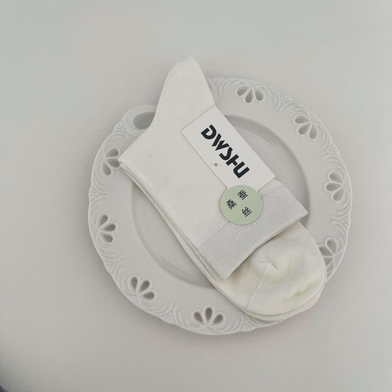 Men's Spring and Summer Thin Solid Color Business Boneless Simple Breathable Sweat-absorbing Tube Stack Socks