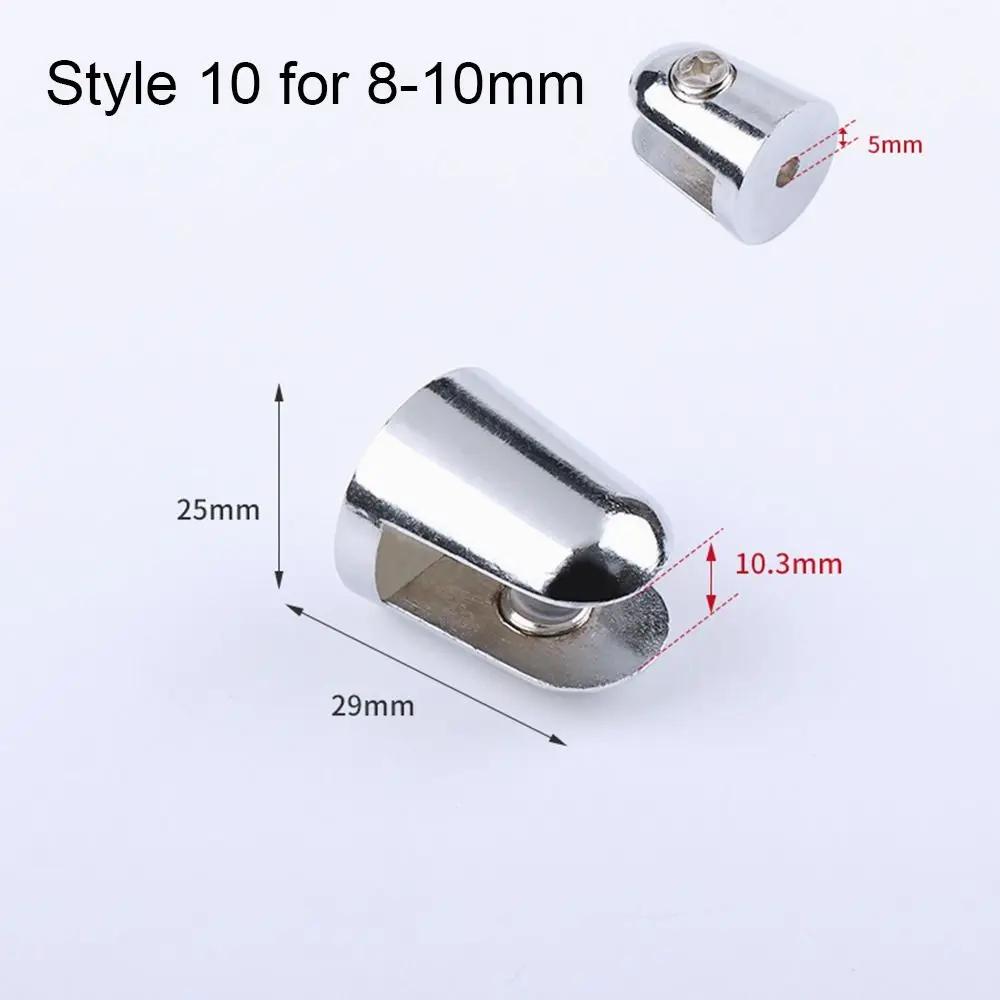 1Pc Glass Clamp 6-12mm Thicken Glass Plated Brackets Zinc Alloy Chrome Finish Shelf Holder Support Panel Brackets Shelves Clips
