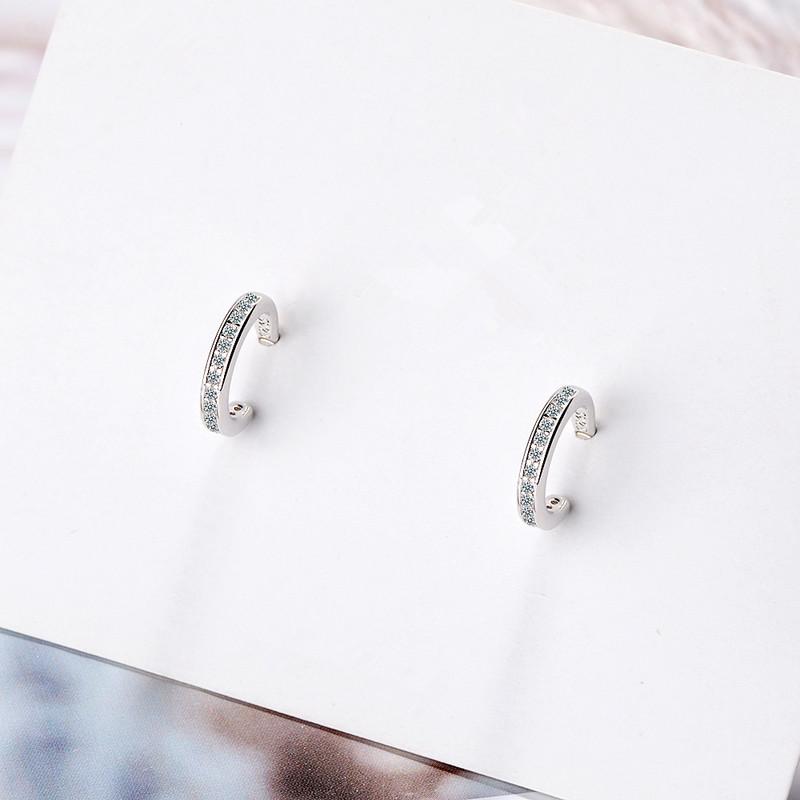 Lady Fashion Silver 925 Girls Earrings Accessories Female New Arrival Gold Crystal Earrings for Women Accessories