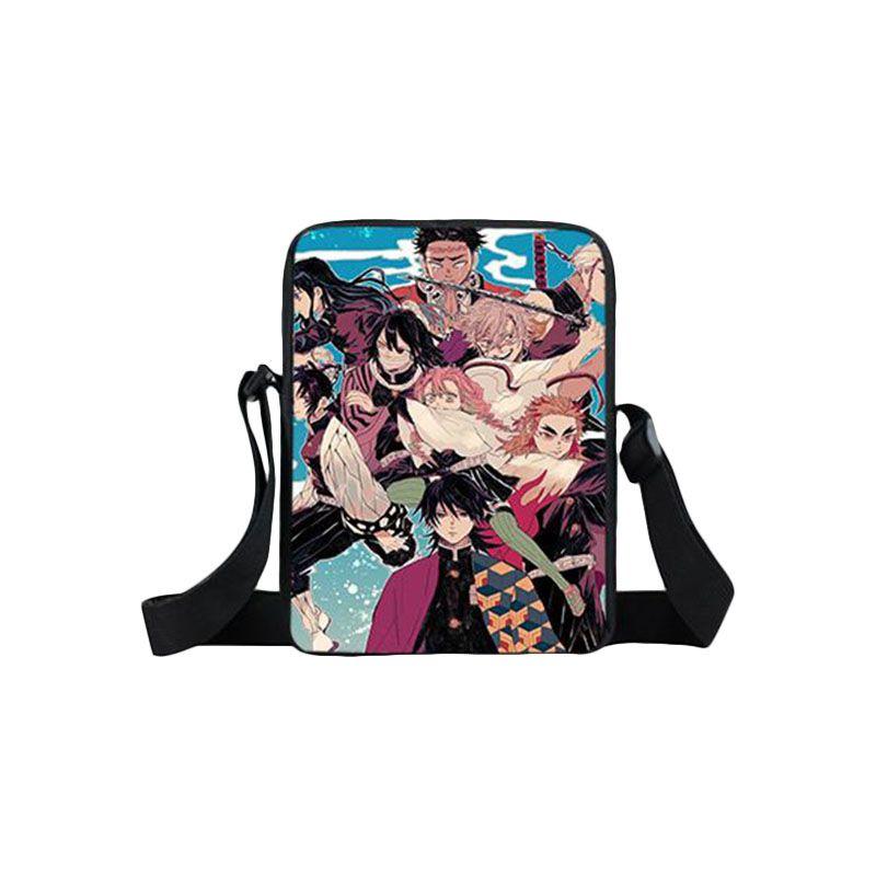 Stylish Demon Slayer School Bag Backpack With Adjustable Comfortable Straps For Boys And Girls