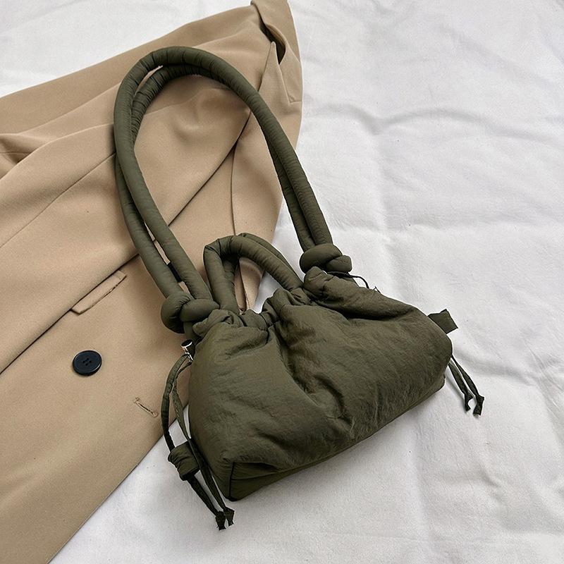 Damskie pikowane torby na ramię Mała puszysta bawełniana nylonowa puchowa torba crossbody Mini torebki damskie Projektant mody