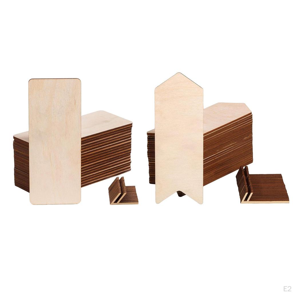 24 Pieces Unfinished Wood Signs DIY Writing Hanging Banners Crafts Furnishing Supplies