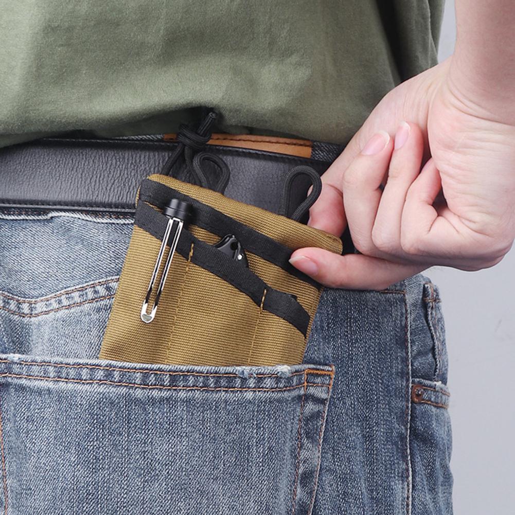 Compact Pocket Organizer Pouch Multifunctional for Camping Hiking Mountaineering Card Key EDC Tool Storage Bag