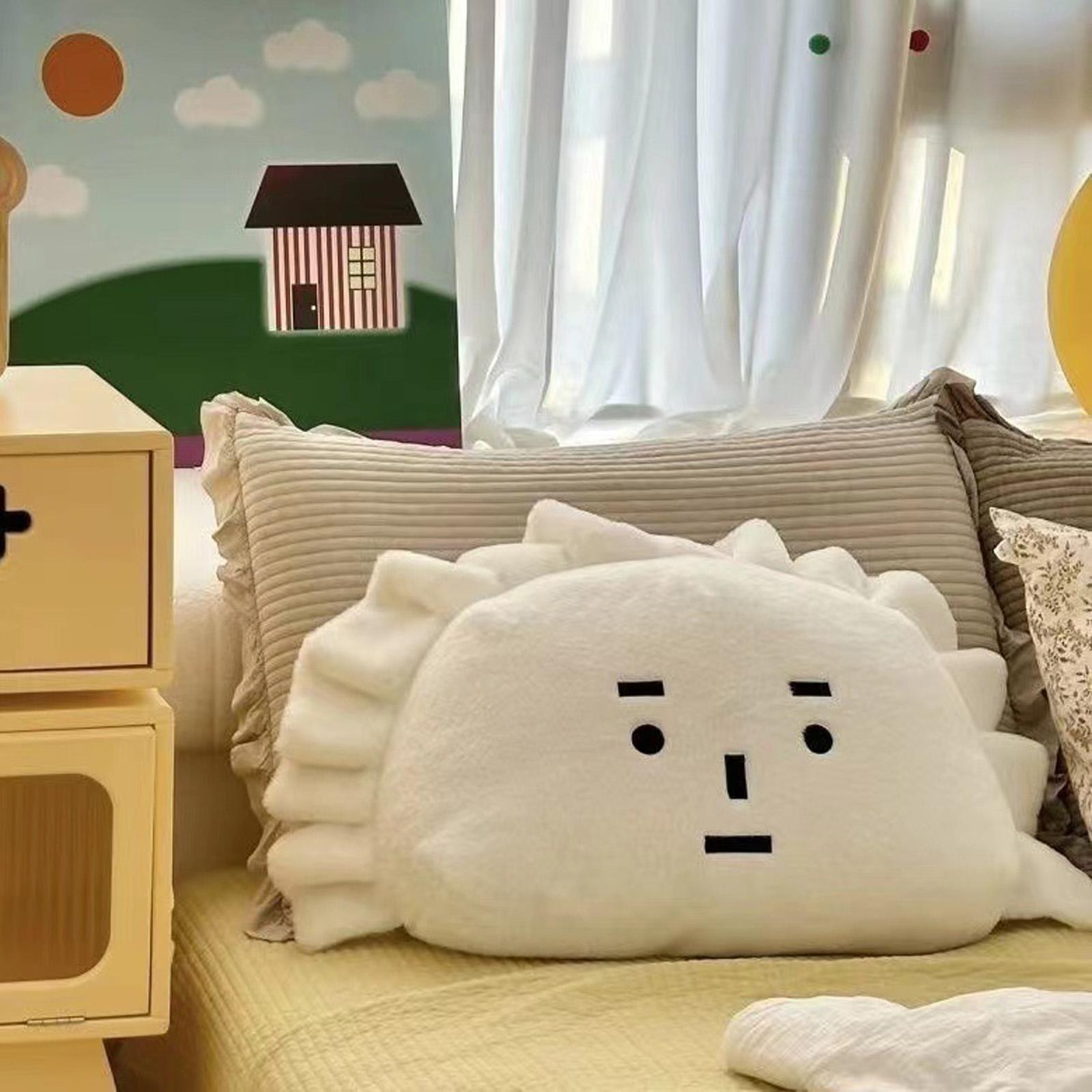Creative Cute Expression Dumpling-shaped Throw Pillow Plush Soft Comfy Pillow Bedroom Sofa Decoraion Fun Toy Gift for Childern One Size 2100₽