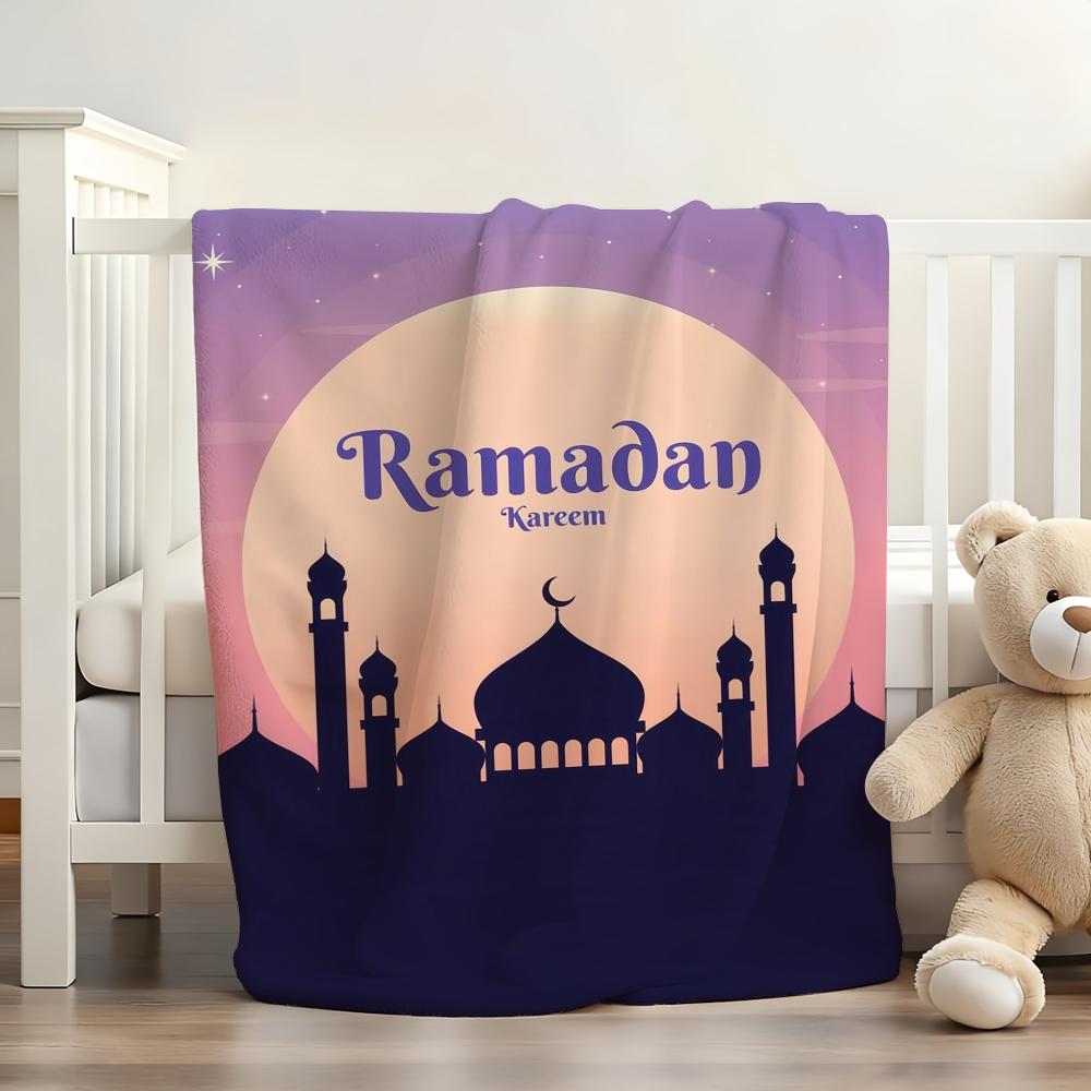 Islam Muslim R-Ramadan Kareen Blanket Soft and Skin Friendly For Couch Bed Napping Bedspread All Seasons Comforter