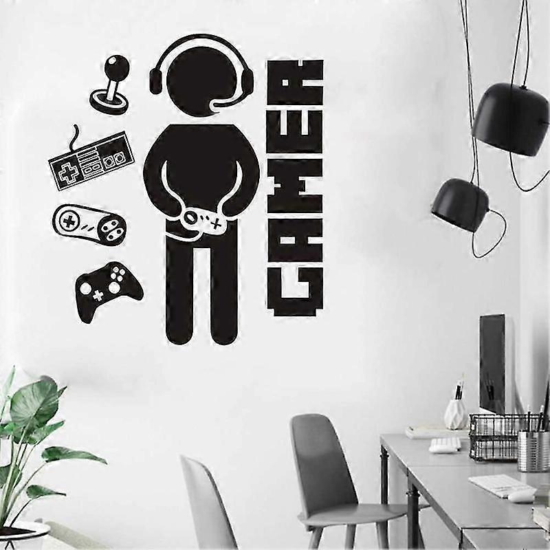 Wall decals game controller theme for kids room creative decorations