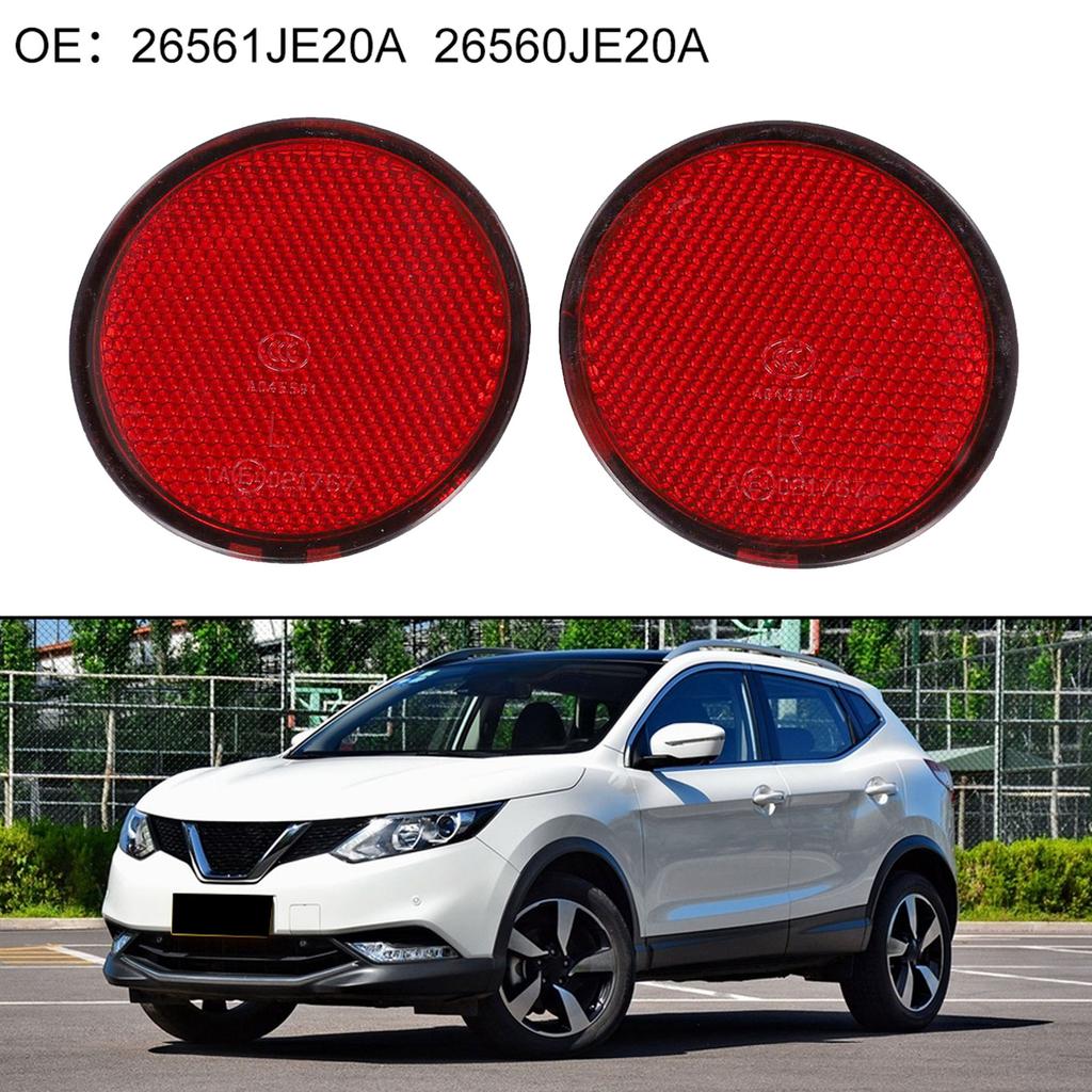 For Nissan For QASHQAI Compatible Round Reflectors for Back Bumper Installation