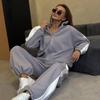 Womens Colorblock Casual Two-Piece Set Long Sleeve Zip-Up Hoodie Drawstring Joggers Streetwear Outfit