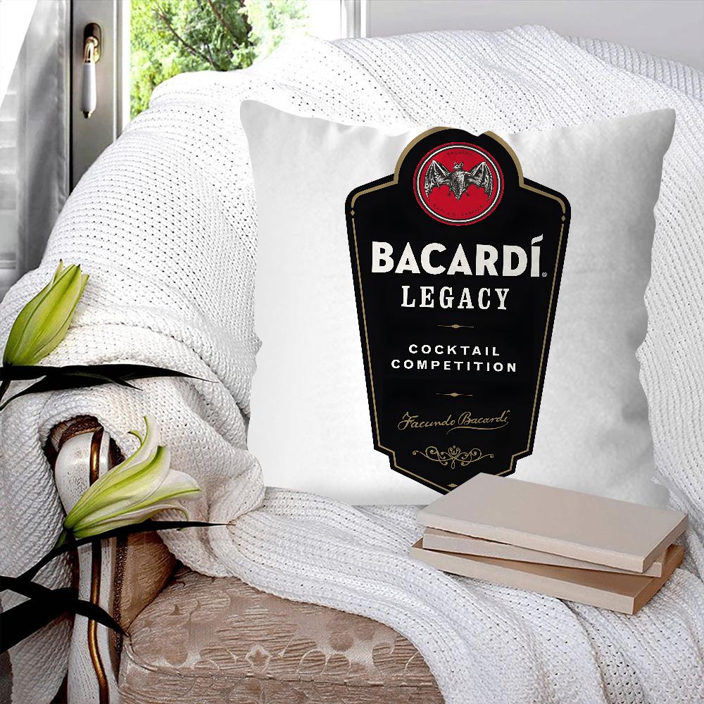 Spirituosen B-Bacardi-i Kissenbezug Quadratisches Kissen Schlafzimmer Sofa Freizeit Komfortkissen Auto Wohnzimmer Heimdekoration
