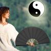 Chinese Folding Fan Solid Colour Comfortable Grip Smooth Opening Closing Tai Chi Fan Elegant Classical Dance Accessory
